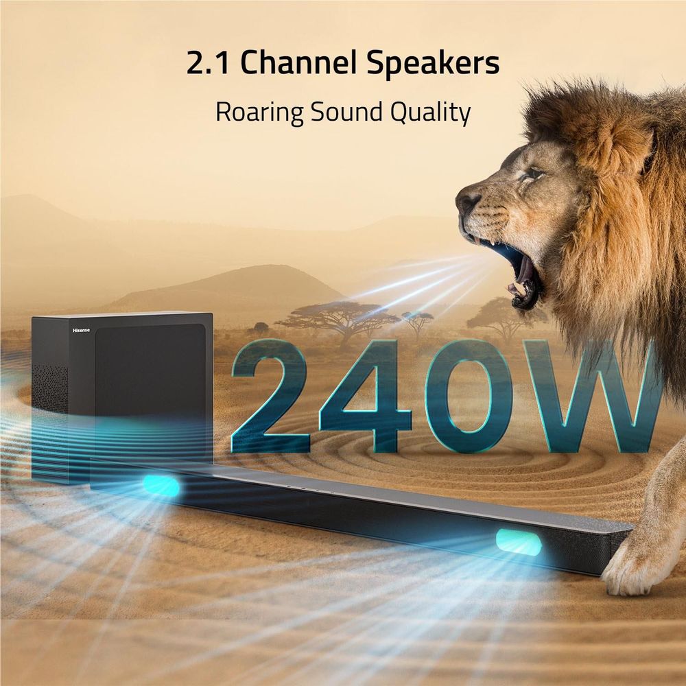 Hisense HS2100 2.1 Channel Soundbar with Wireless Subwoofer