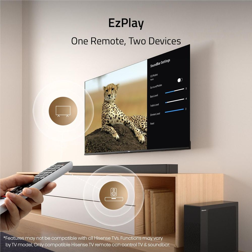 Hisense HS2100 2.1 Channel Soundbar with Wireless Subwoofer
