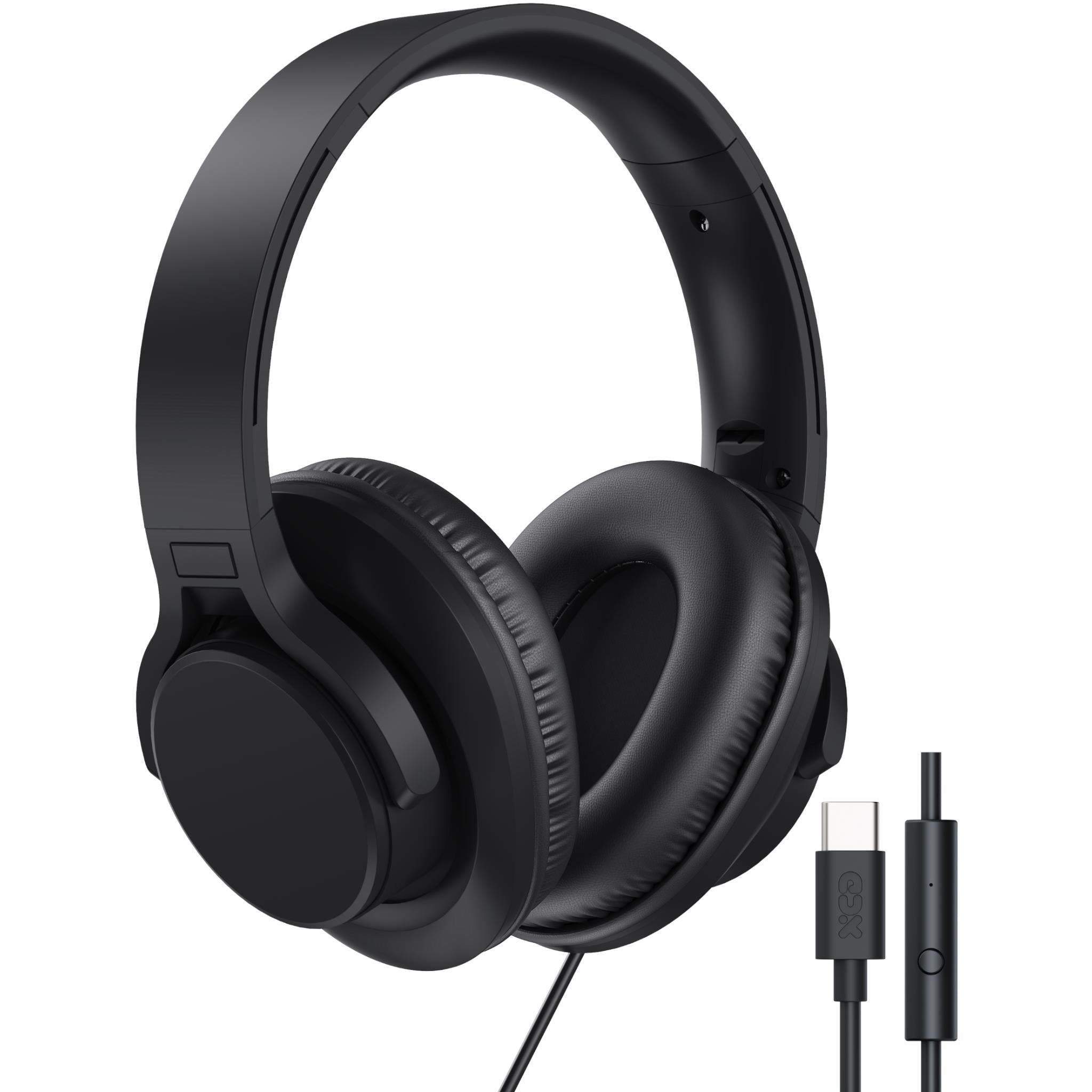 XCD USB-C Wired Over-ear Headphones (Black)