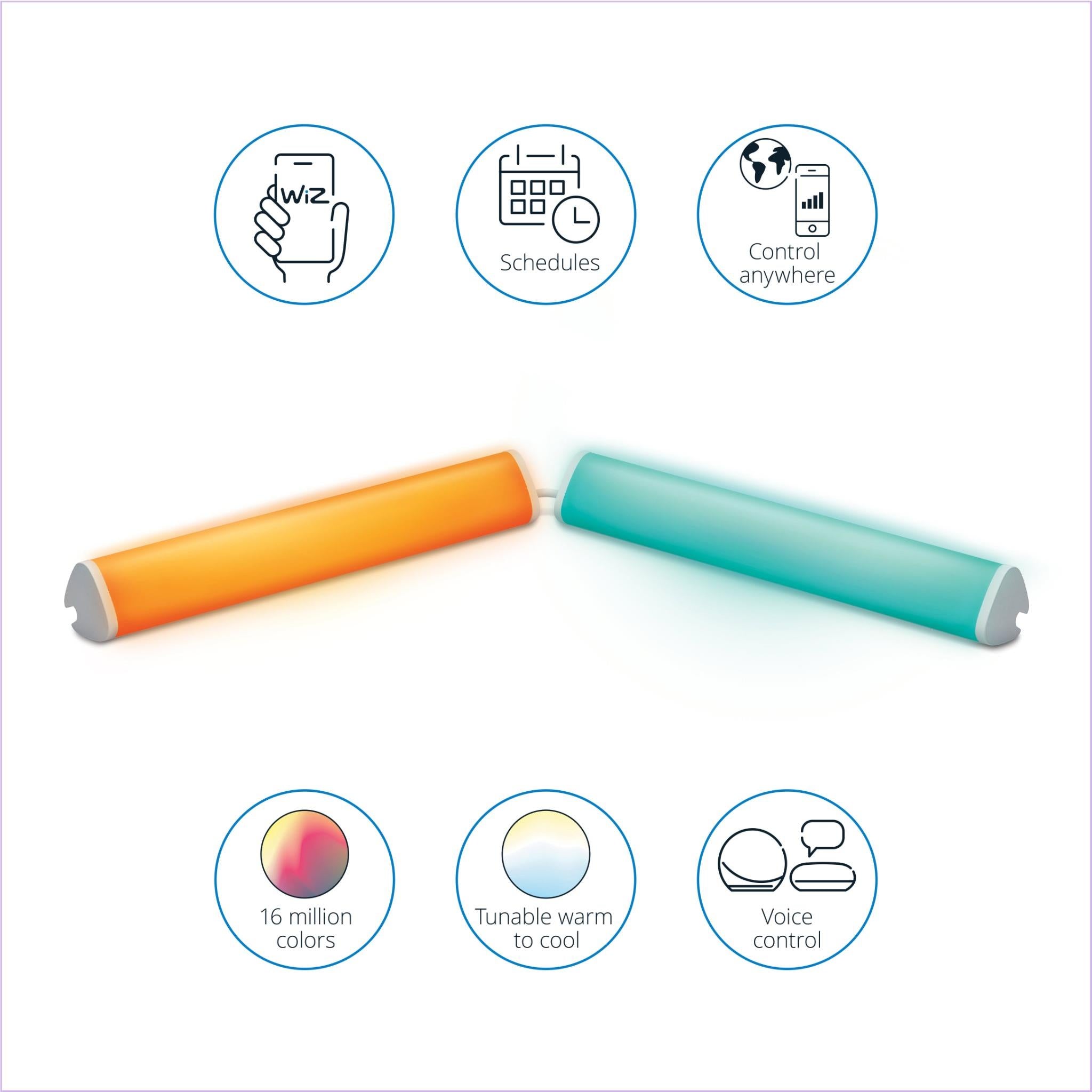 WiZ Colour & White Light Bar Dual Pack