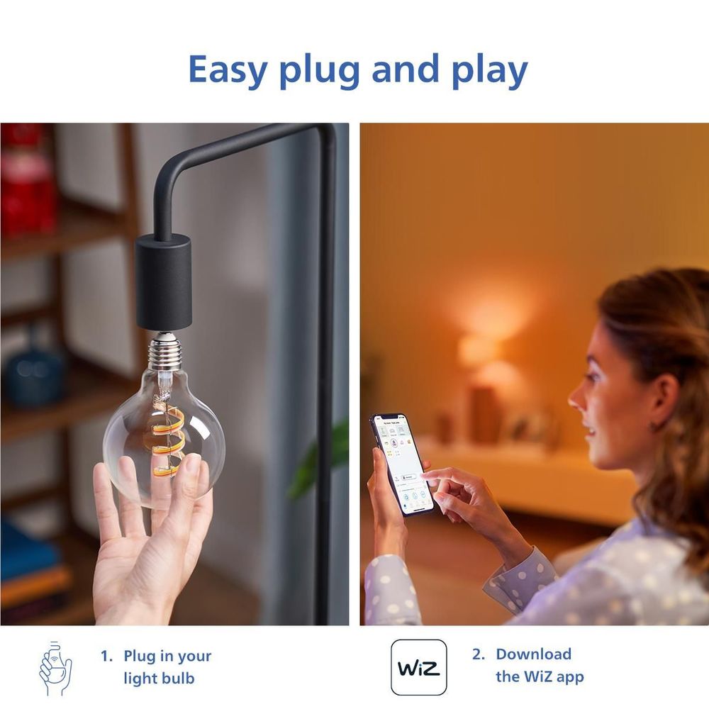 WiZ Colour & Tunable White G95 E27 Smart Bulb [Gen 2]