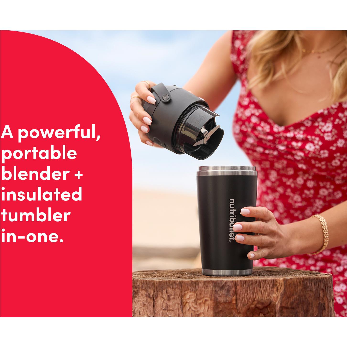 NutriBullet Flip Personal Blender (Black/Stainless Steel)