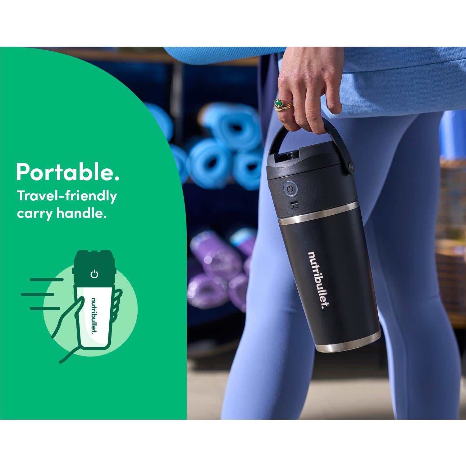 NutriBullet Flip Personal Blender (Black/Stainless Steel)