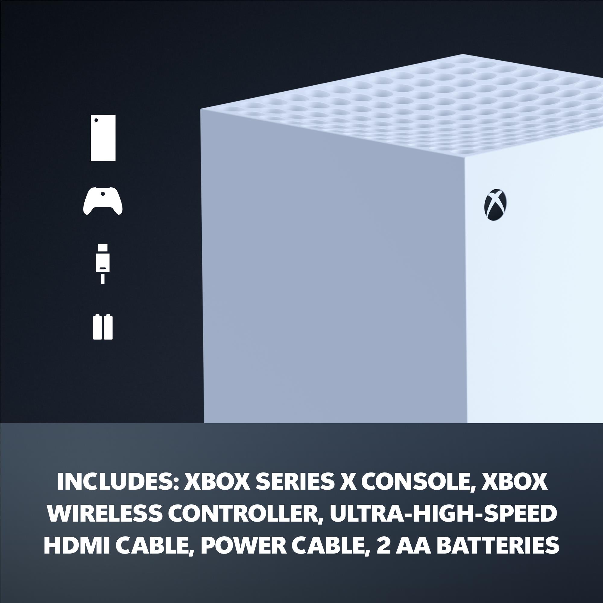 Xbox Series X console, white cube with vented top