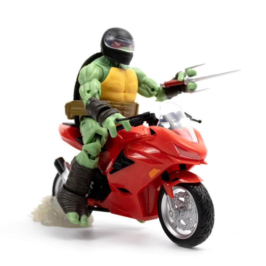 Teenage Mutant Ninja Turtles (Comics) - Raphael Ninja with Red Motorcycle BST AXN Figure