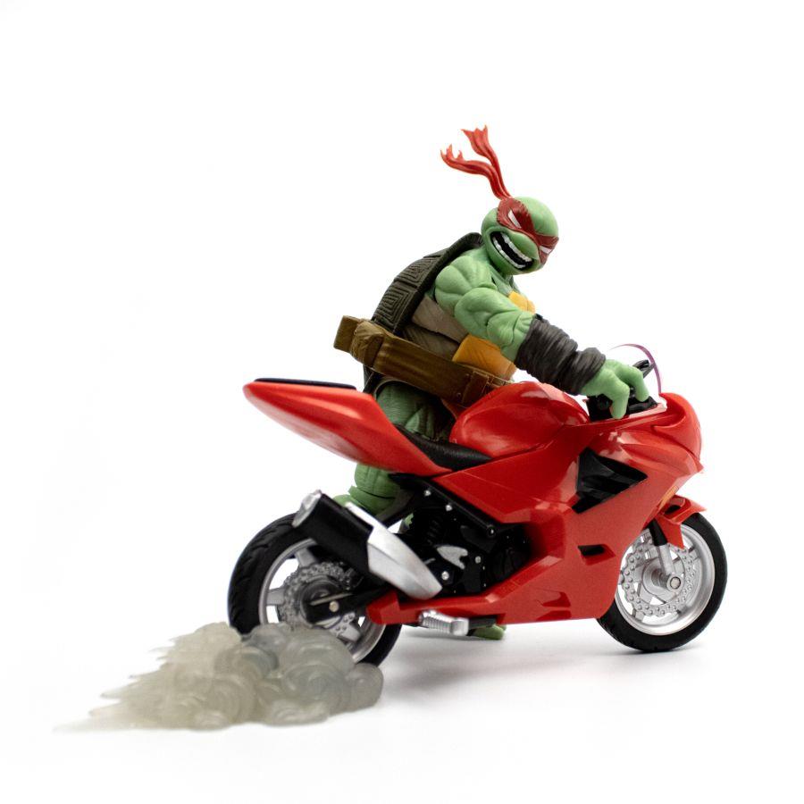 Teenage Mutant Ninja Turtles (Comics) - Raphael Ninja with Red Motorcycle BST AXN Figure