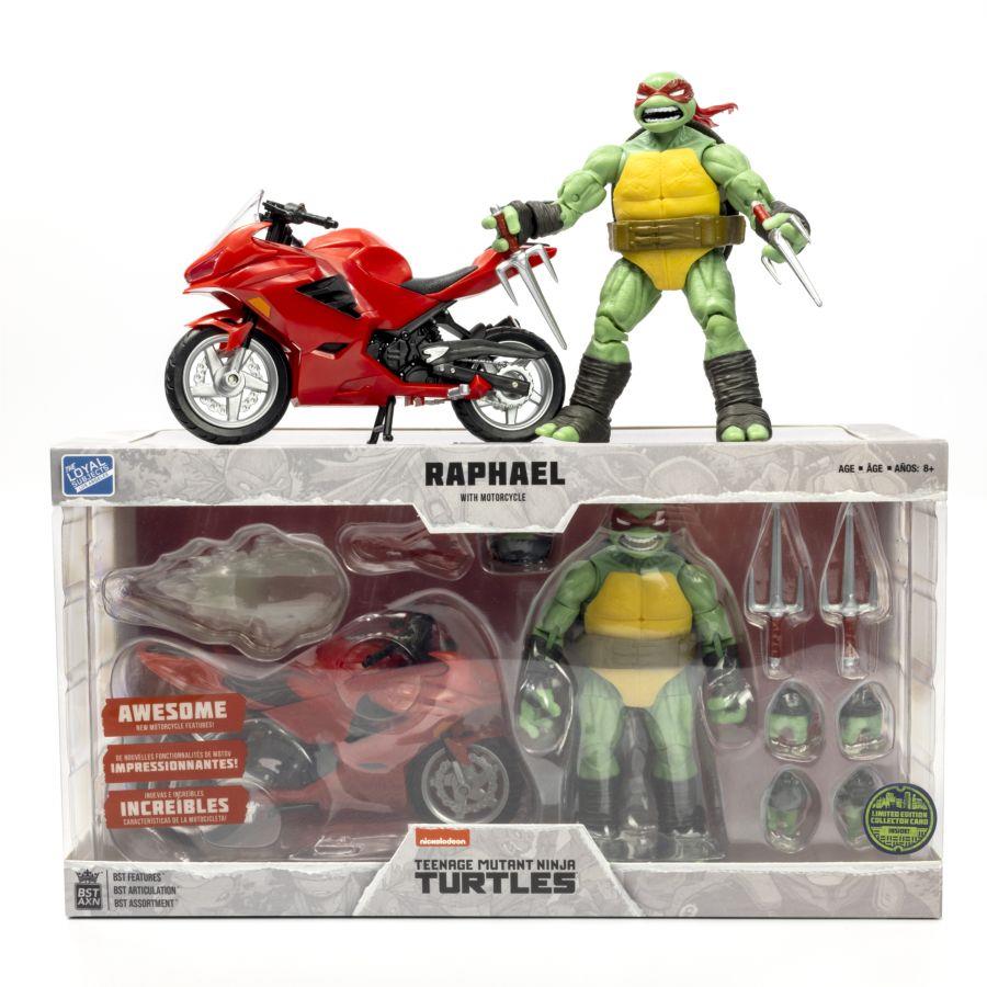 Teenage Mutant Ninja Turtles (Comics) - Raphael Ninja with Red Motorcycle BST AXN Figure
