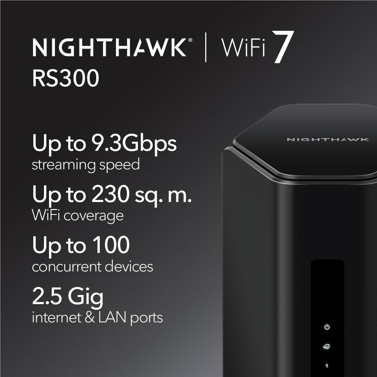 Netgear RS300 Nighthawk BE9300 Tri-Band WiFi 7 Router