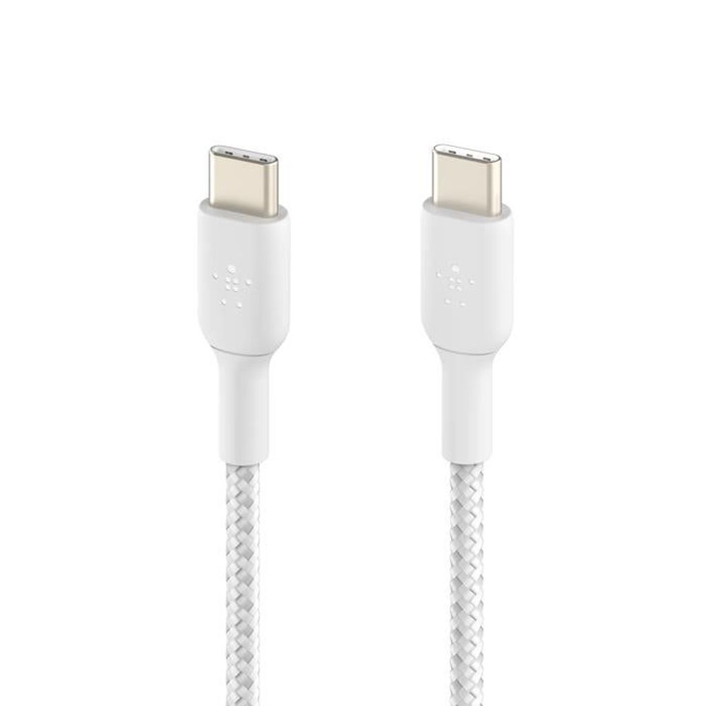 Belkin BoostCharge 60W Braided USB-C Cable (15cm) [White]