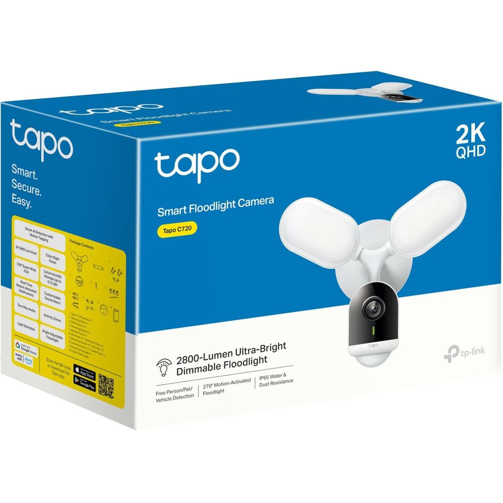 TP-Link Tapo C720 Smart Floodlight Camera 2K (Wired)