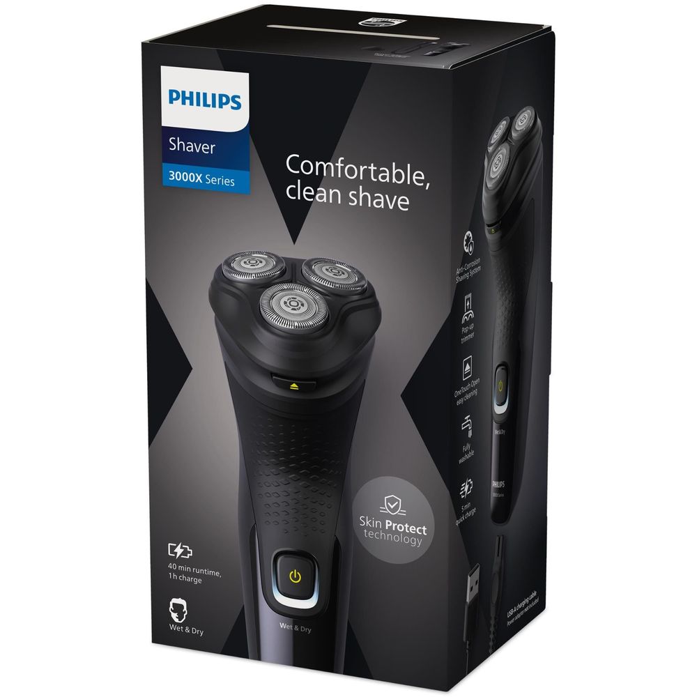 Philips Shaver 3000X Series Wet & Dry Electric Shaver
