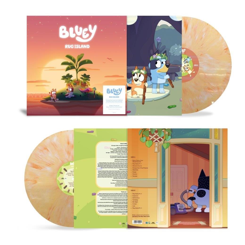 Rug Island (Orange & White Splattered Vinyl) - By: Bluey