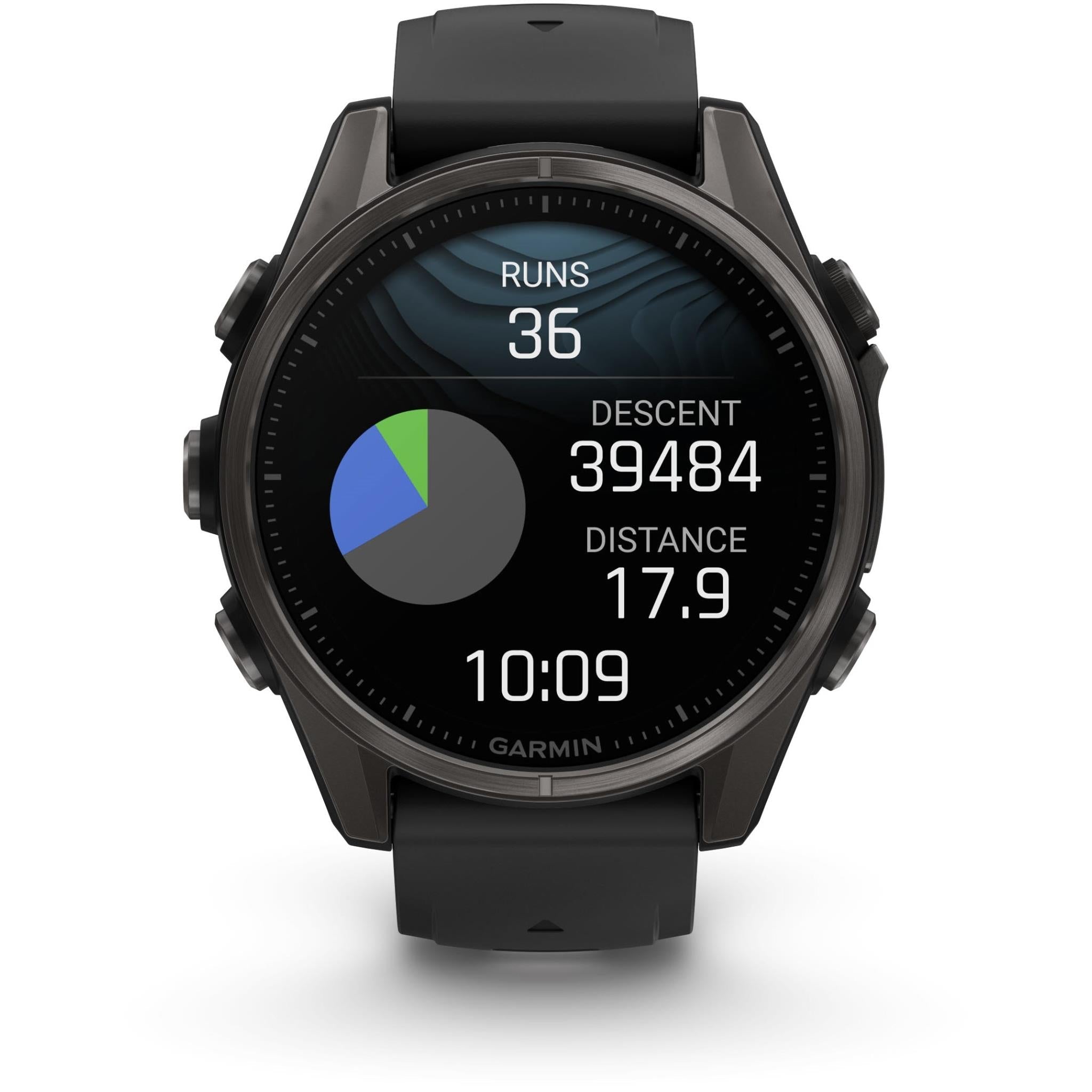 Garmin fenix 8 43mm AMOLED Sapphire Edition, Carbon Grey Titanium with Pebble Grey Band