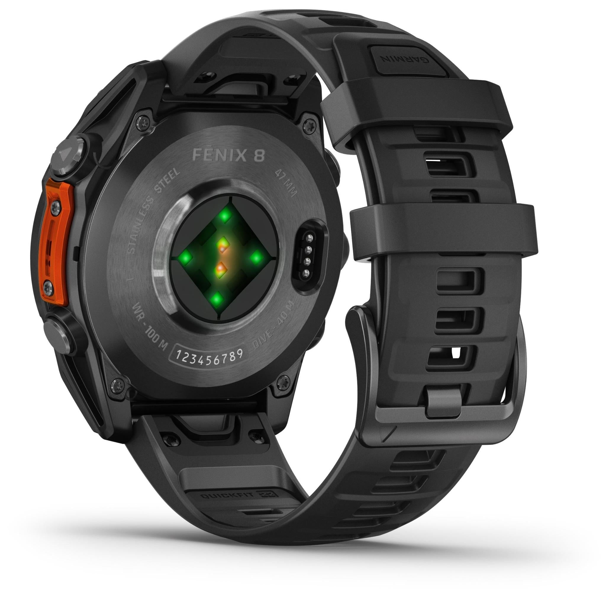 Garmin fenix 8 47mm AMOLED Glass, Slate Grey with Black Band