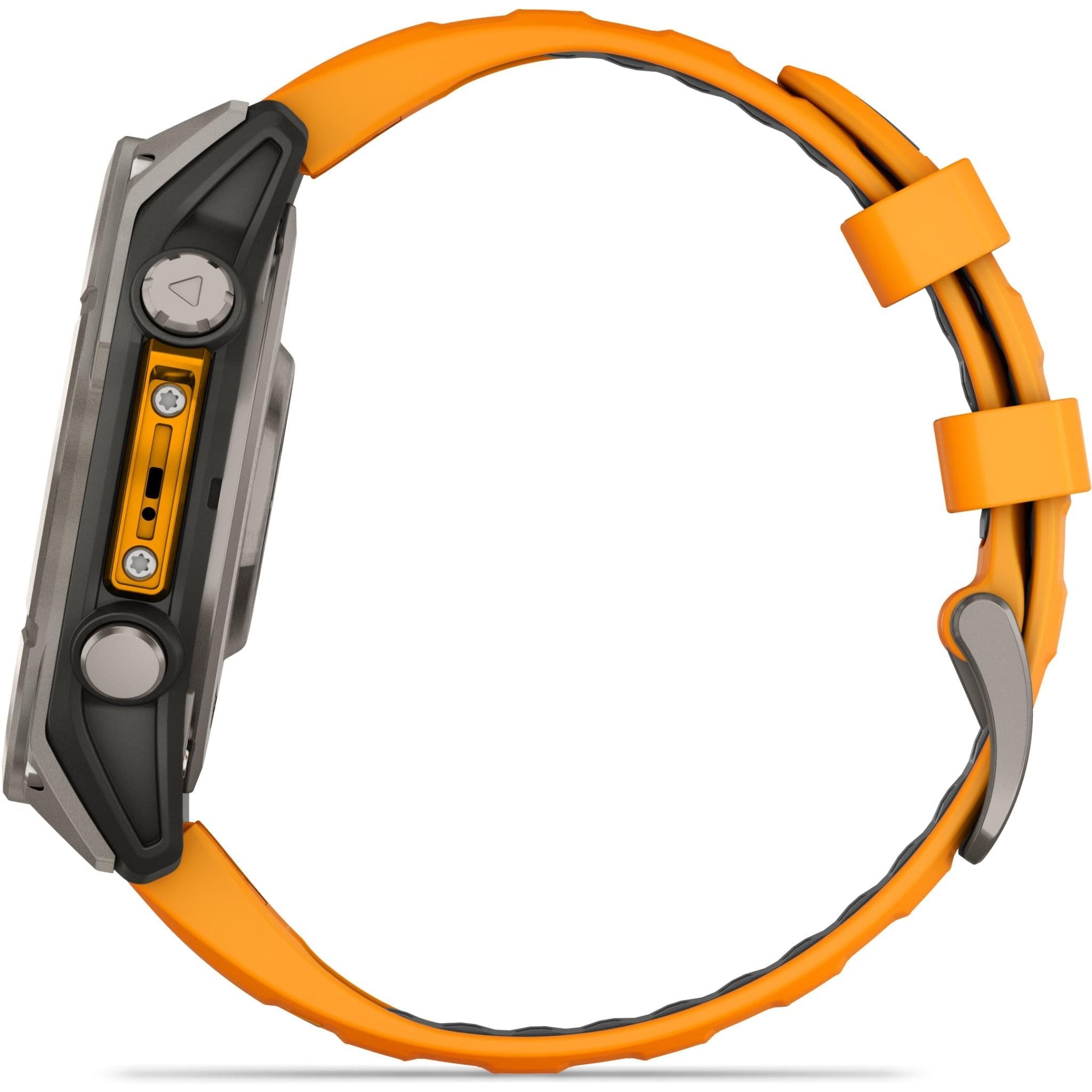 Garmin fenix 8 47mm AMOLED Sapphire Edition, Titanium with Spark Orange/Graphite Band