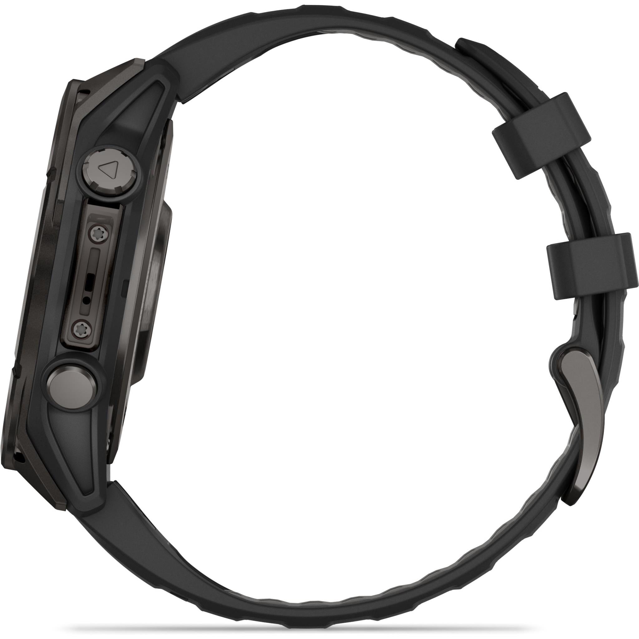 Garmin fenix 8 47mm AMOLED Sapphire Edition, Carbon Grey Titanium with Black/Pebble Grey Band