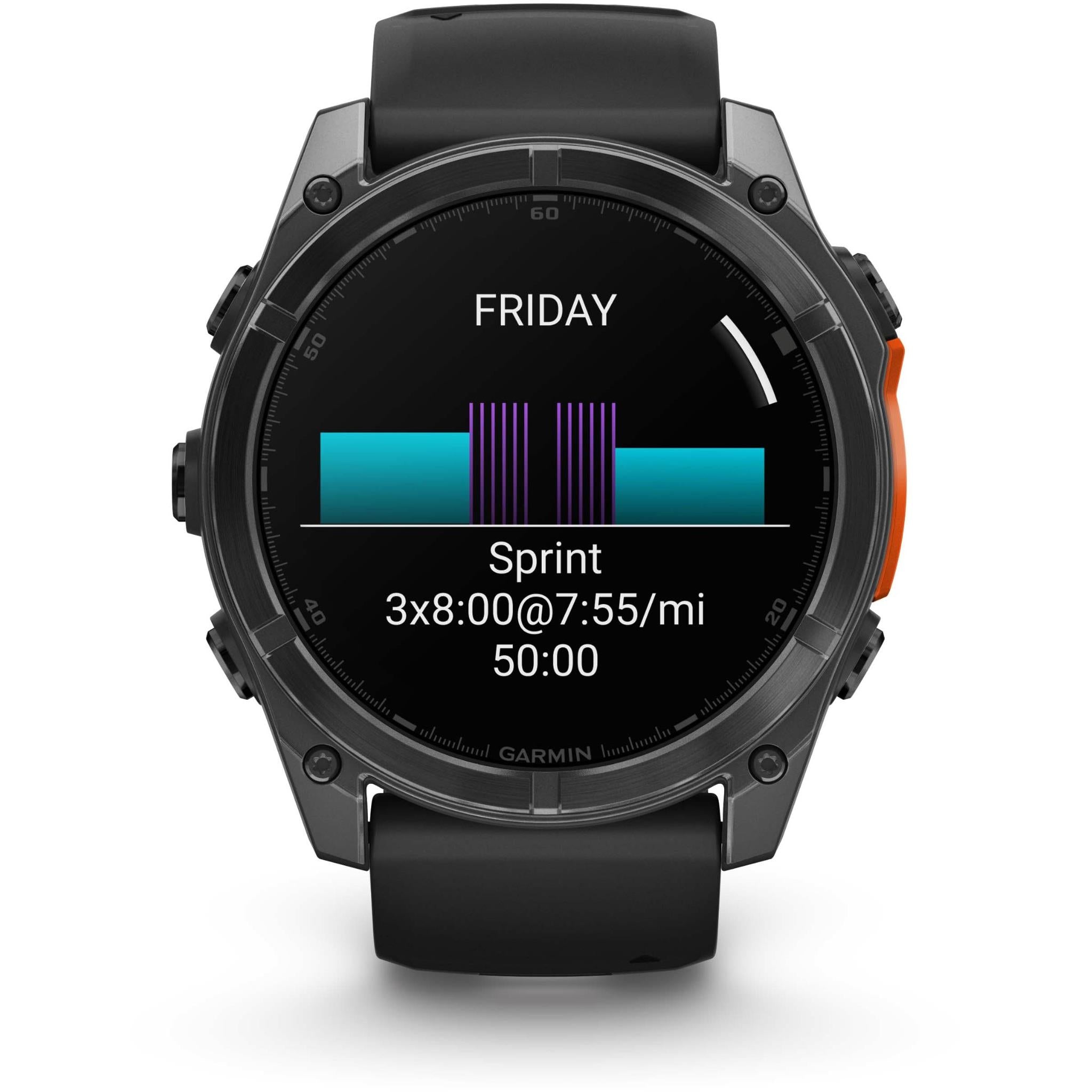 Garmin fenix 8 51mm AMOLED Glass, Slate Grey with Black Band