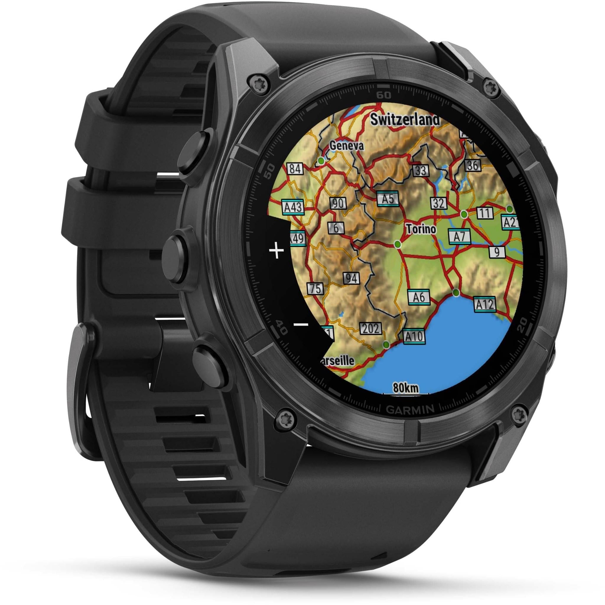 Garmin fenix 8 51mm AMOLED Glass, Slate Grey with Black Band