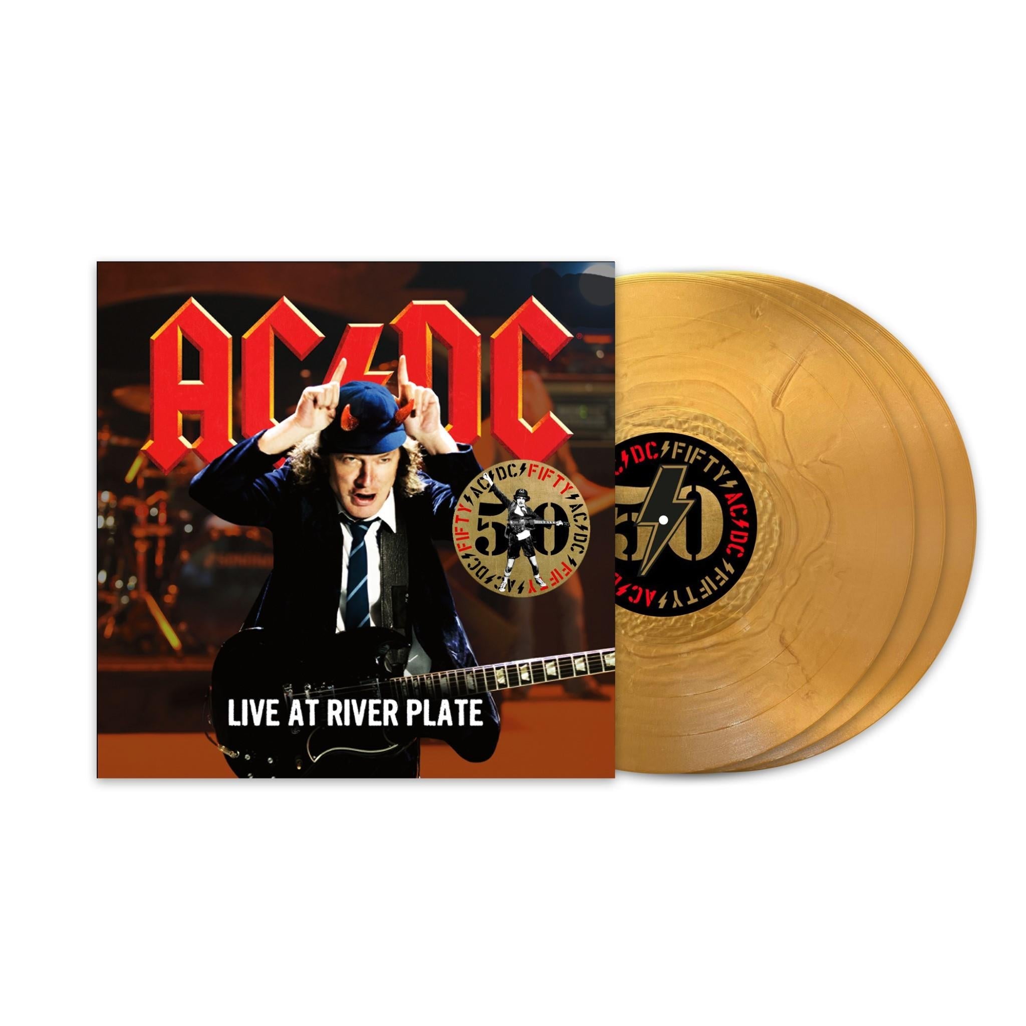 Live at River Plate (Gold Nugget Vinyl) - By: Ac/dc