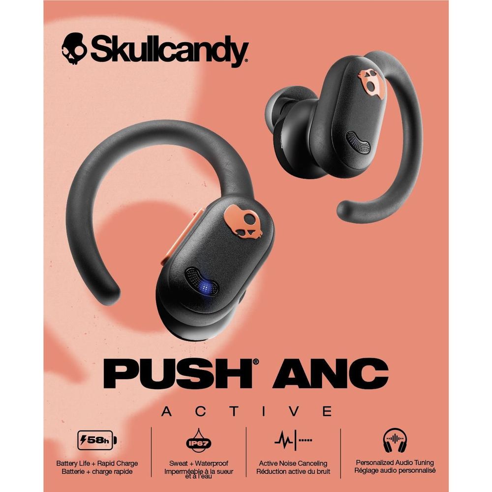 Skullcandy Push ANC Active True Wireless Earbuds (Black)