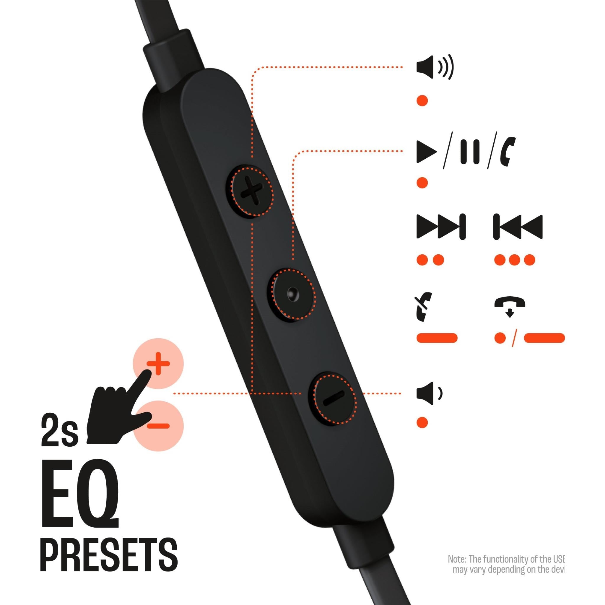 JBL Tune 305C USB-C Wired In-ear Headphones (Black)