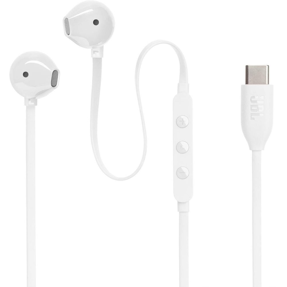 JBL Tune 305C USB-C Wired In-ear Headphones (White)