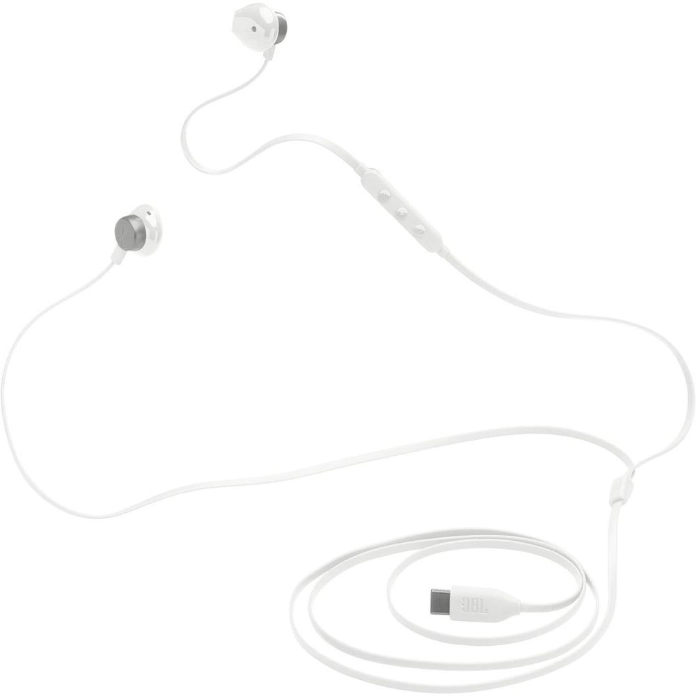 JBL Tune 305C USB-C Wired In-ear Headphones (White)