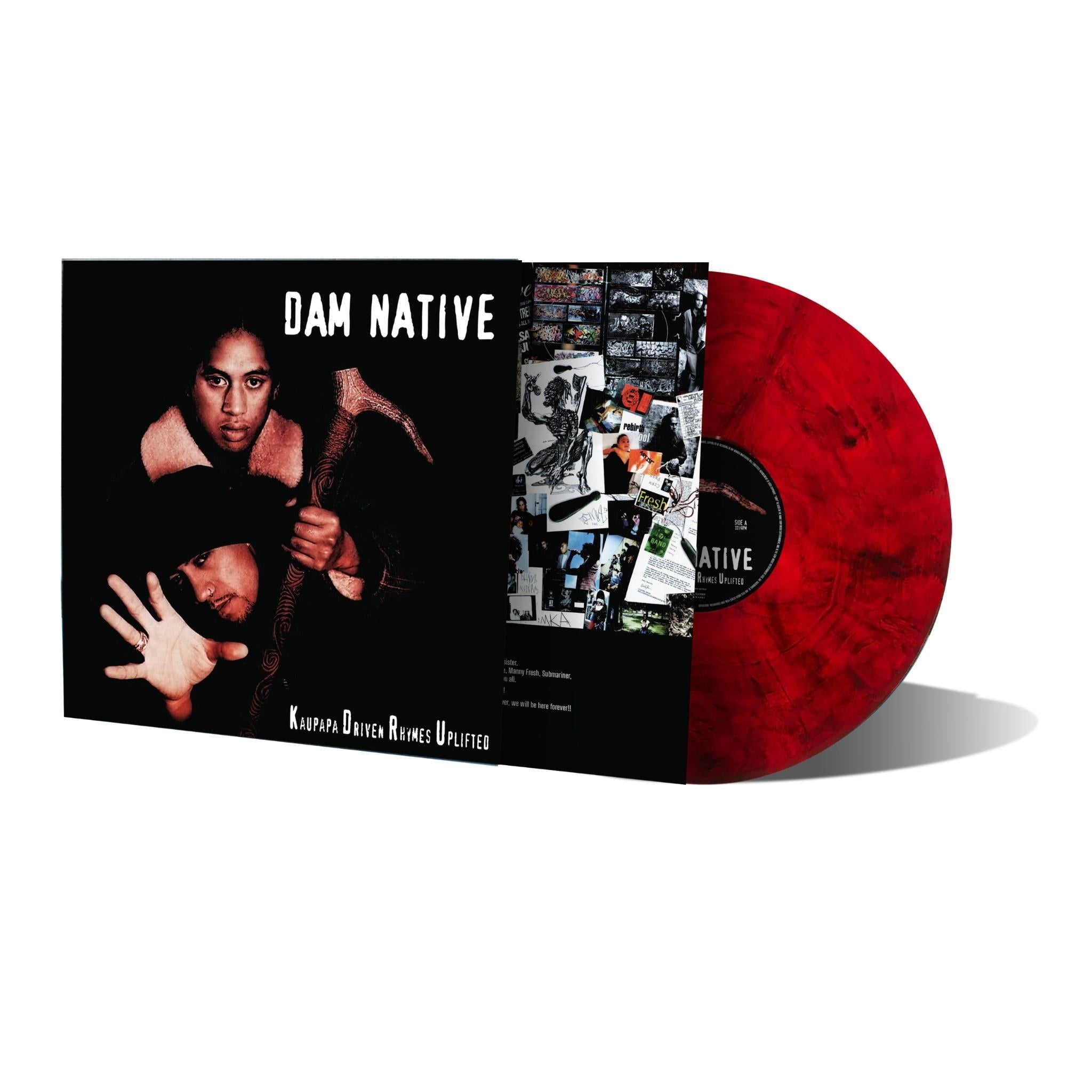 Kaupapa Driven Rhymes Uplifted (Red and Black Marbled Vinyl) - By: Dam Native