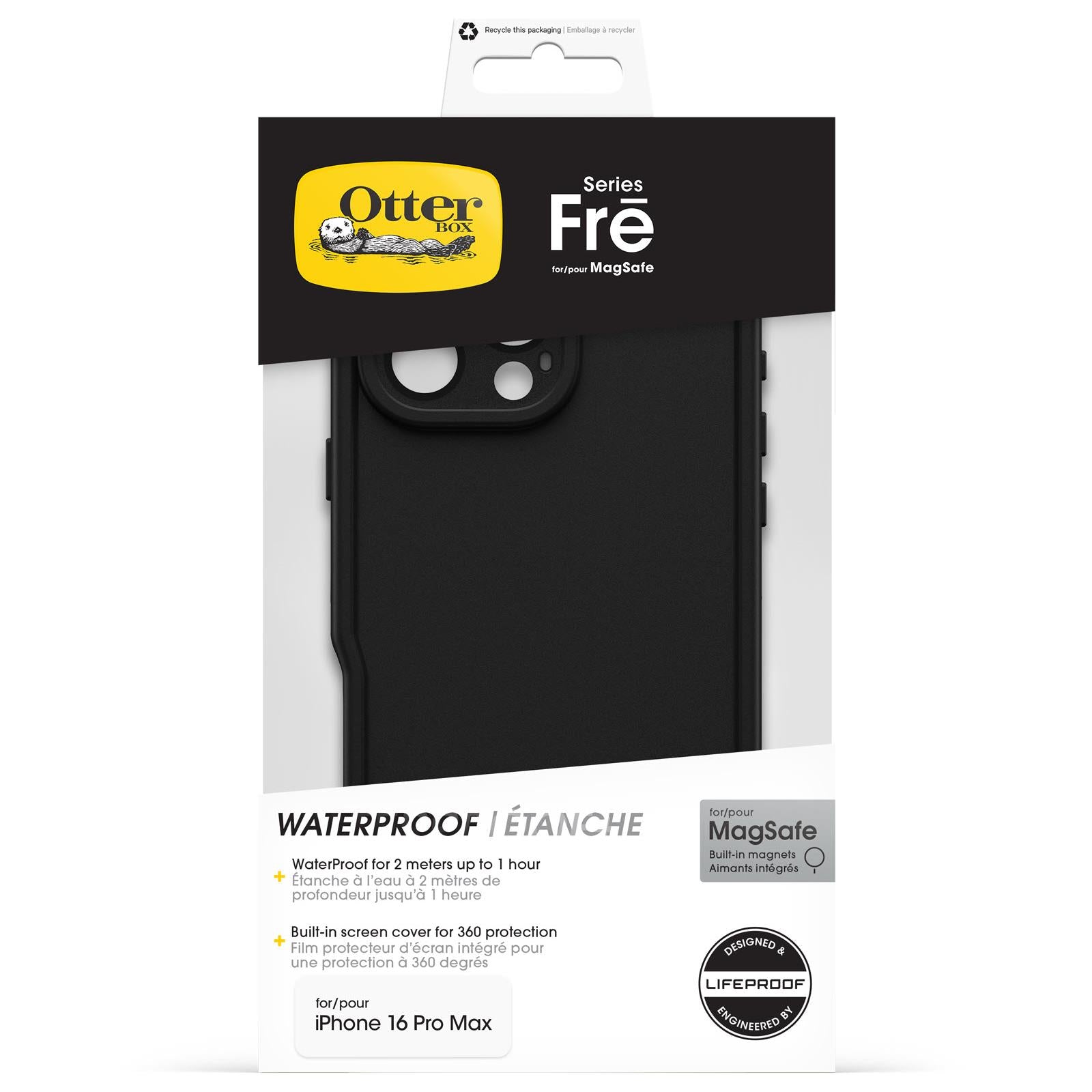 Otterbox Fre MagSafe Case for iPhone 16 Pro Max (Black)