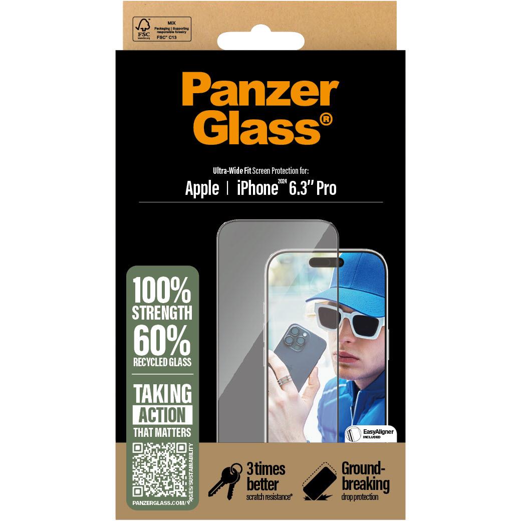 PanzerGlass UltraWide Fit Screen Protector for iPhone 16 Pro