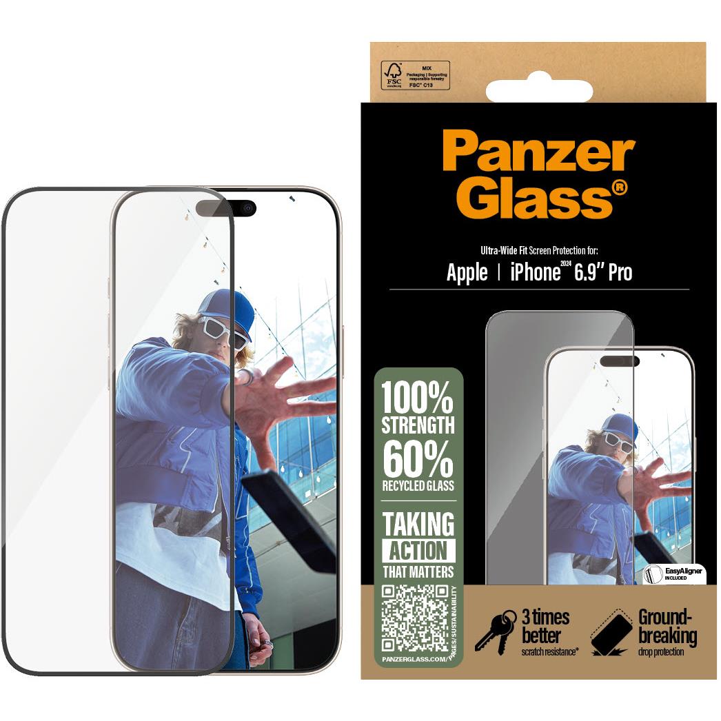 PanzerGlass UltraWide Fit Screen Protector for iPhone 16 Pro Max
