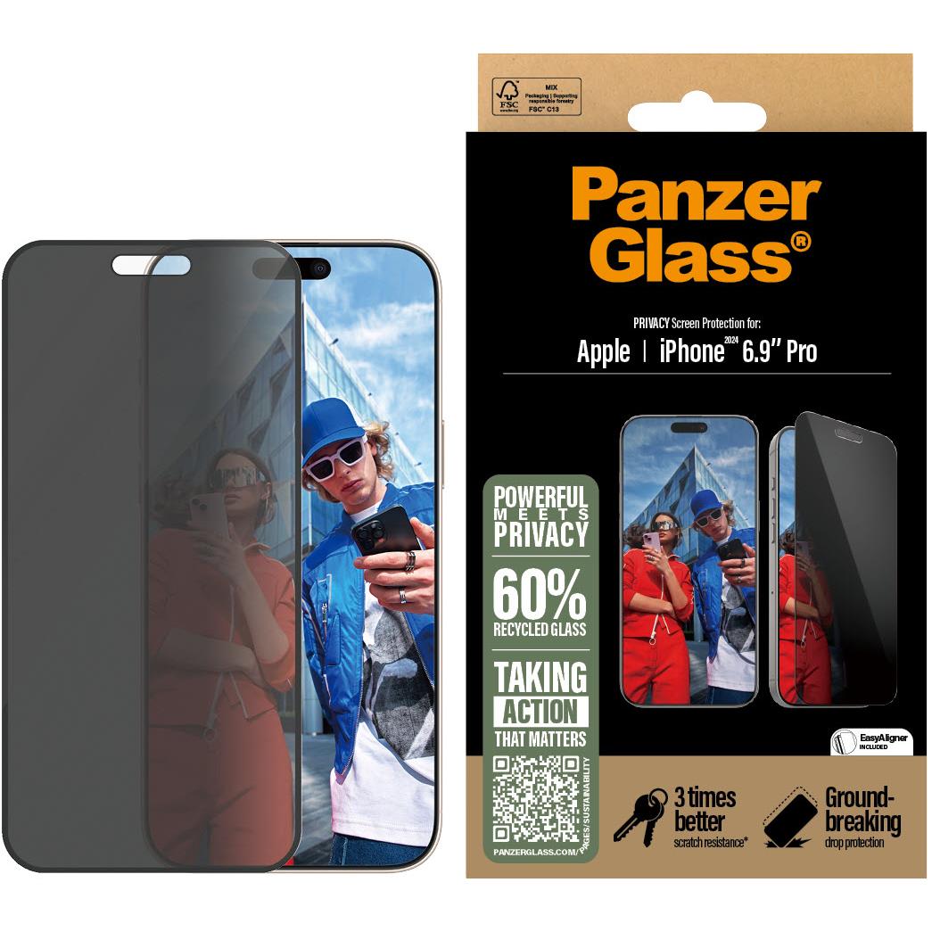 PanzerGlass UltraWide Fit Privacy Screen Protector for iPhone 16 Pro Max