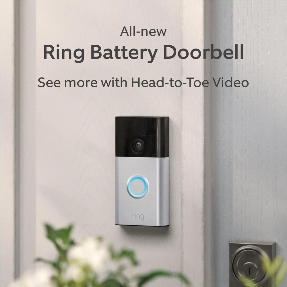 Ring Battery Video Doorbell (Satin Nickel)