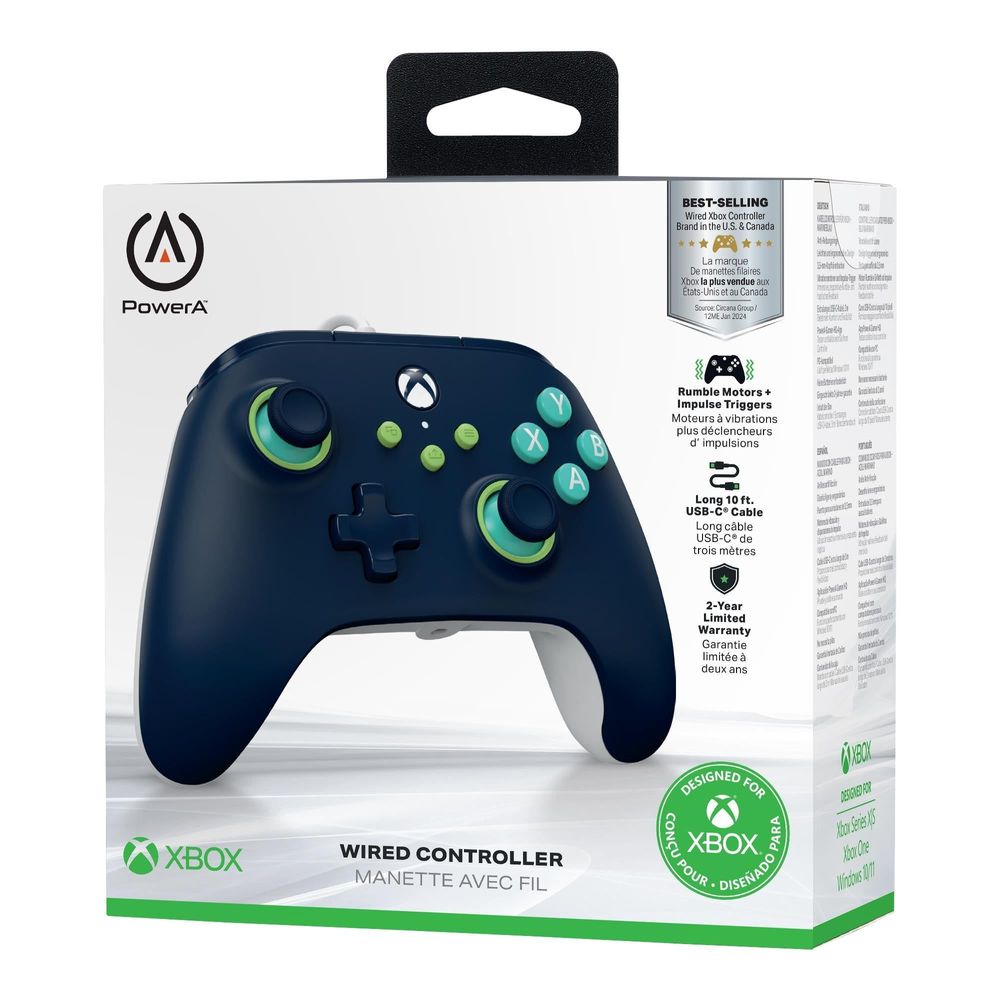 PowerA Wired Controller for Xbox Series X|S (Mariner Blue)