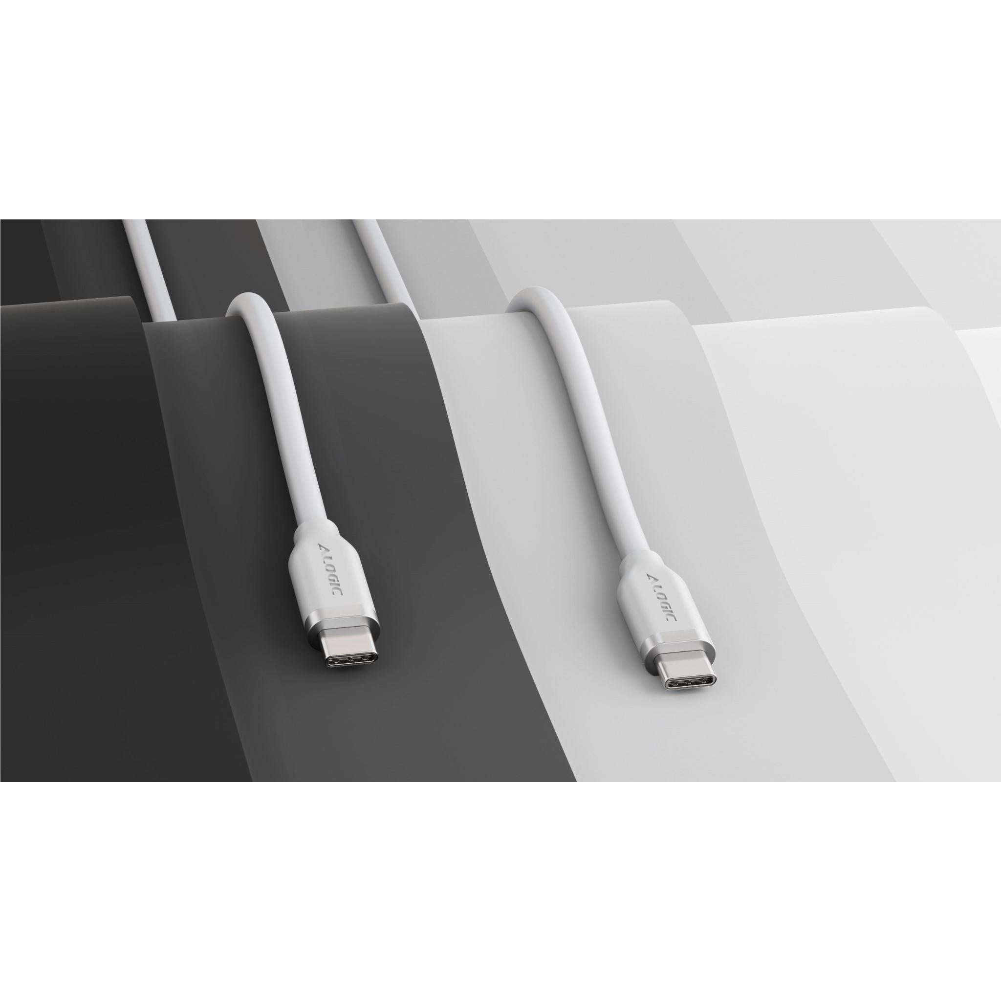 ALOGIC Elements Silicone 240W USB-C Cable [1m] (White)