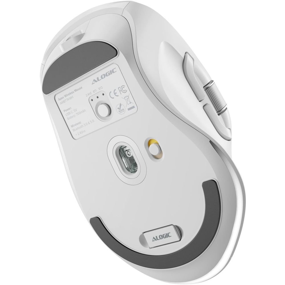 ALOGIC Apex Bluetooth USB-C 7 Keys Programmable Mouse (White)