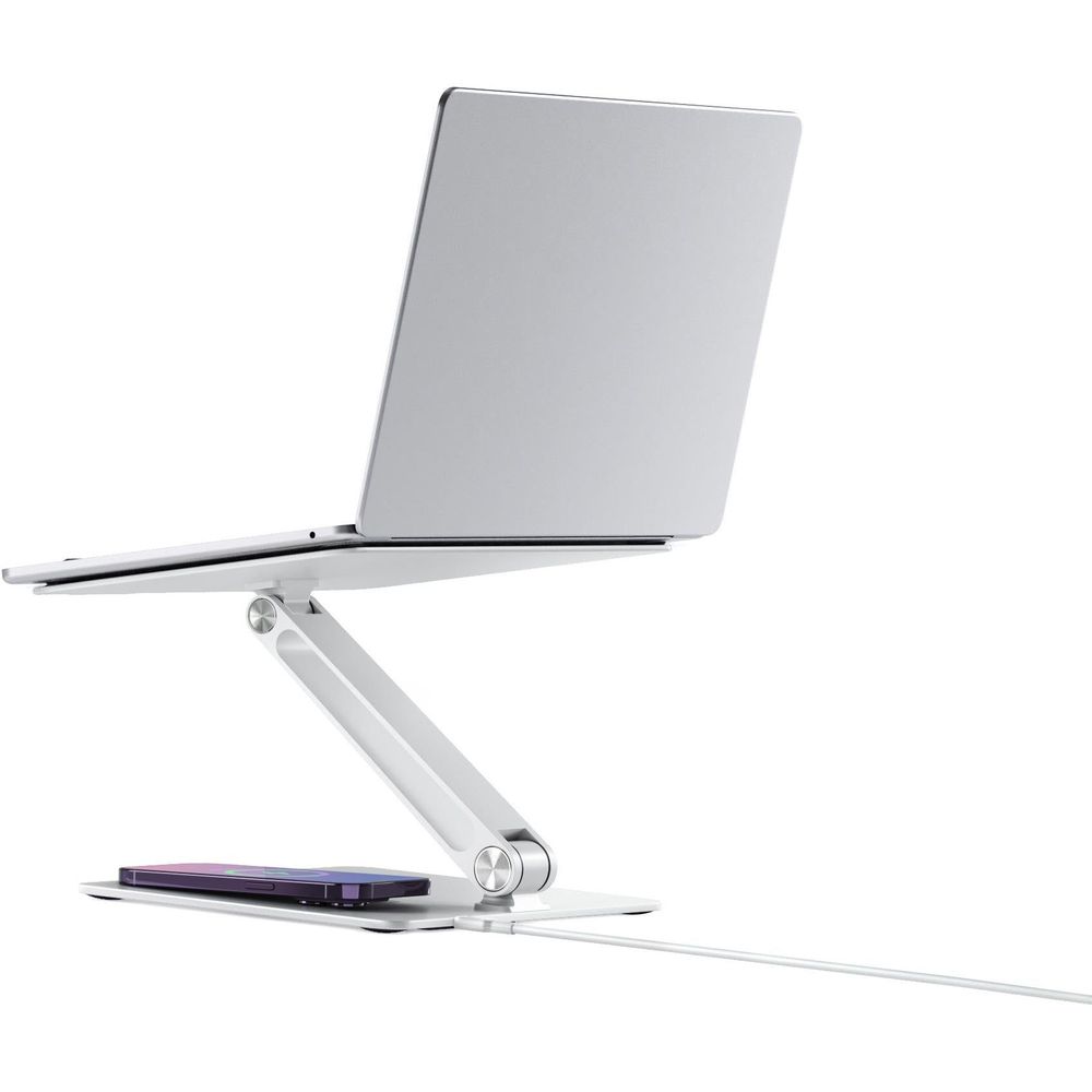 ALOGIC Elite Power Laptop Stand with Wireless Charger (White)
