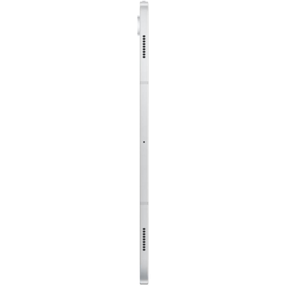 Silver tablet side profile, thin edge view