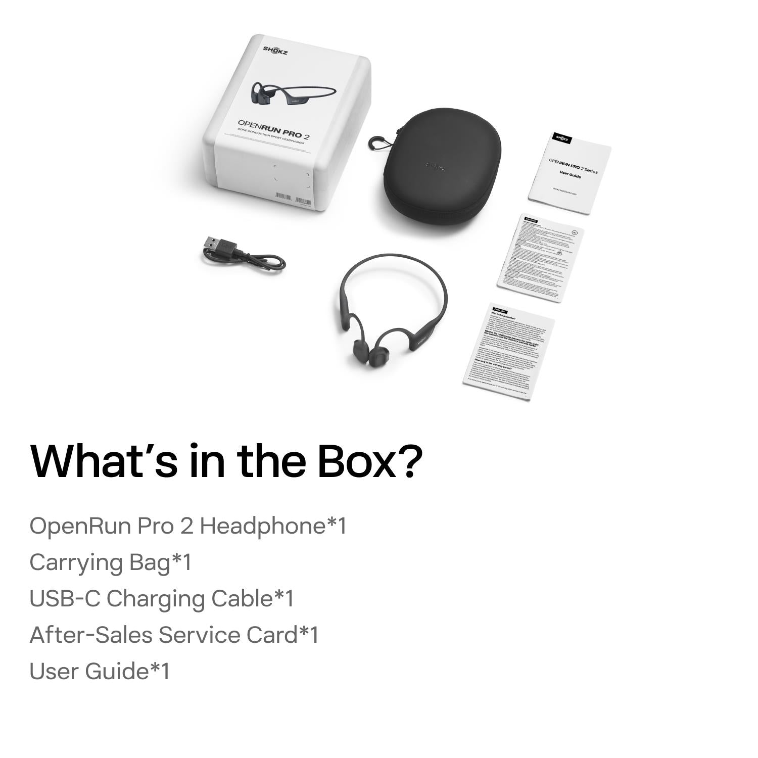 Shokz OpenRun Pro 2 Open-Ear Headphones (Black)