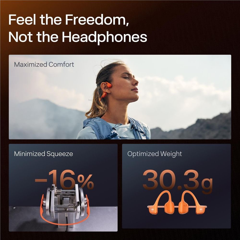 Shokz OpenRun Pro 2 Mini Open-Ear Headphones (Orange)