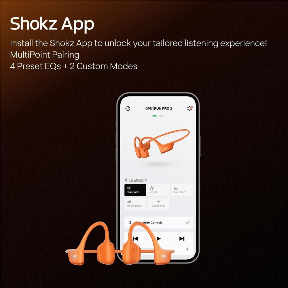 Shokz OpenRun Pro 2 Mini Open-Ear Headphones (Orange)