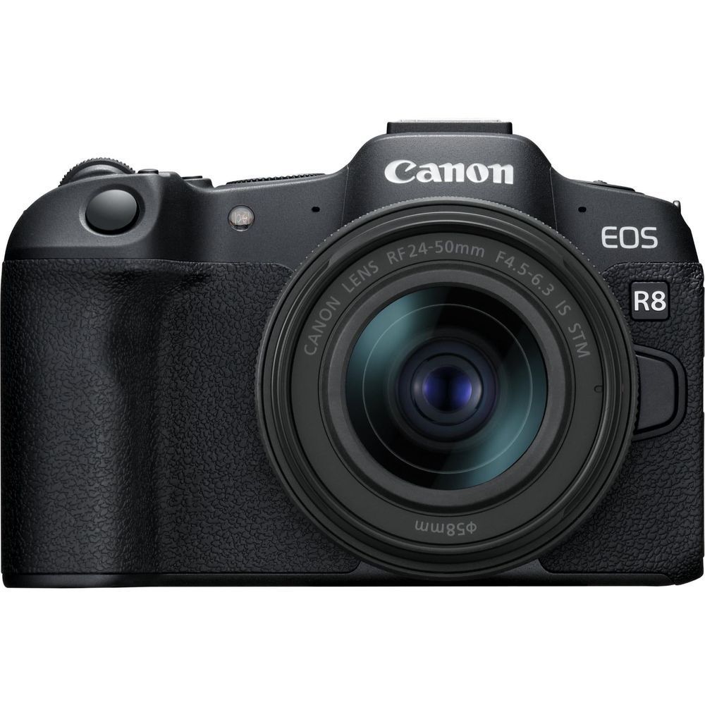 Canon EOS R8 mirrorless camera kit with RF 24-50mm lens, black body
