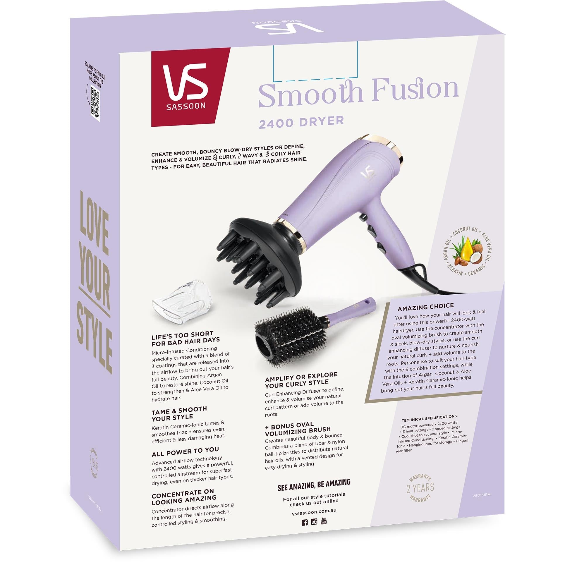 VS Sasson Smooth Fusion 2400 Hair Dryer
