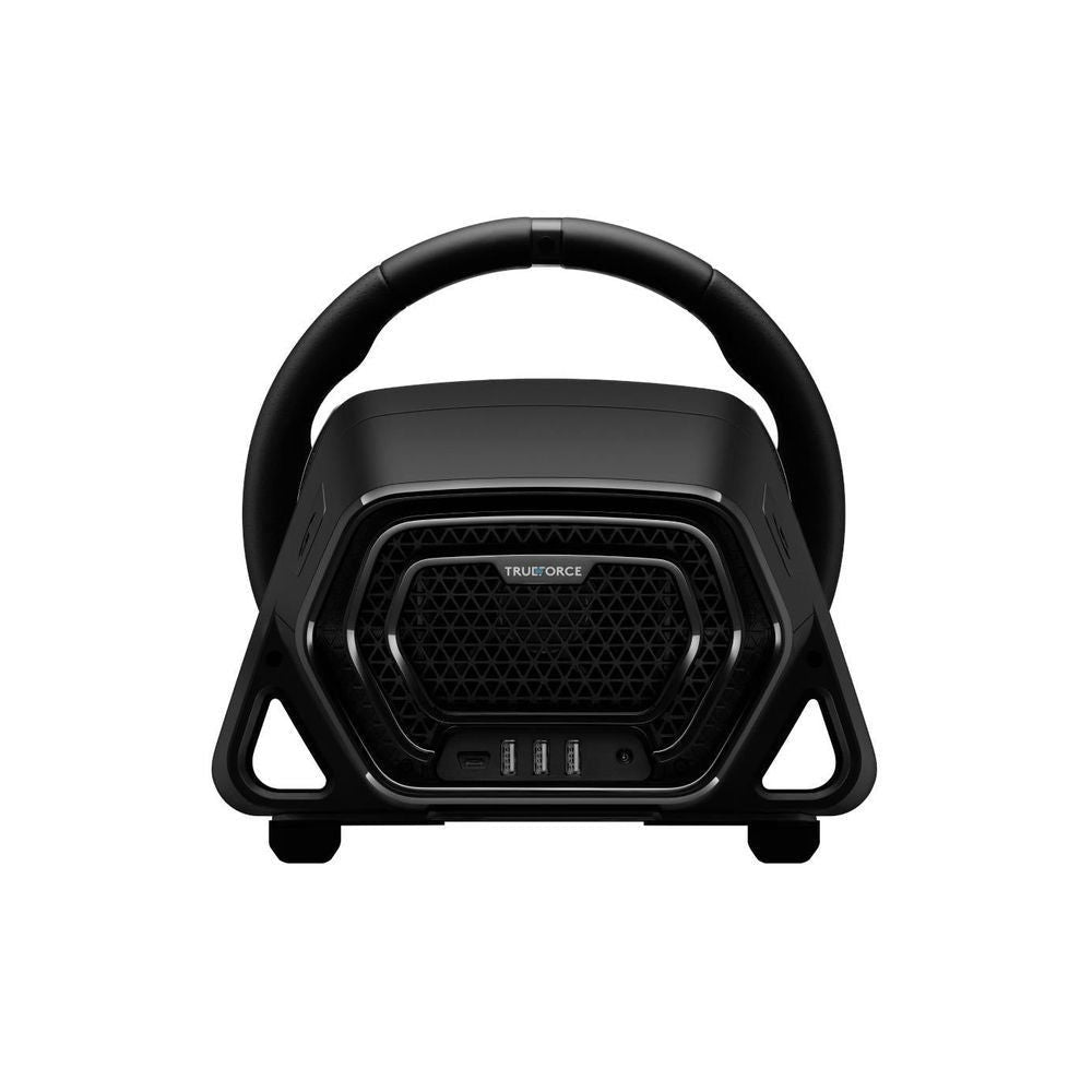 Gaming racing wheel rear with TRUFORCE grille, vented housing and black frame