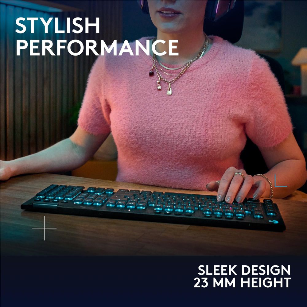 Logitech G915 X LIGHTSPEED Low-Profile Wireless Gaming Keyboard (Black)