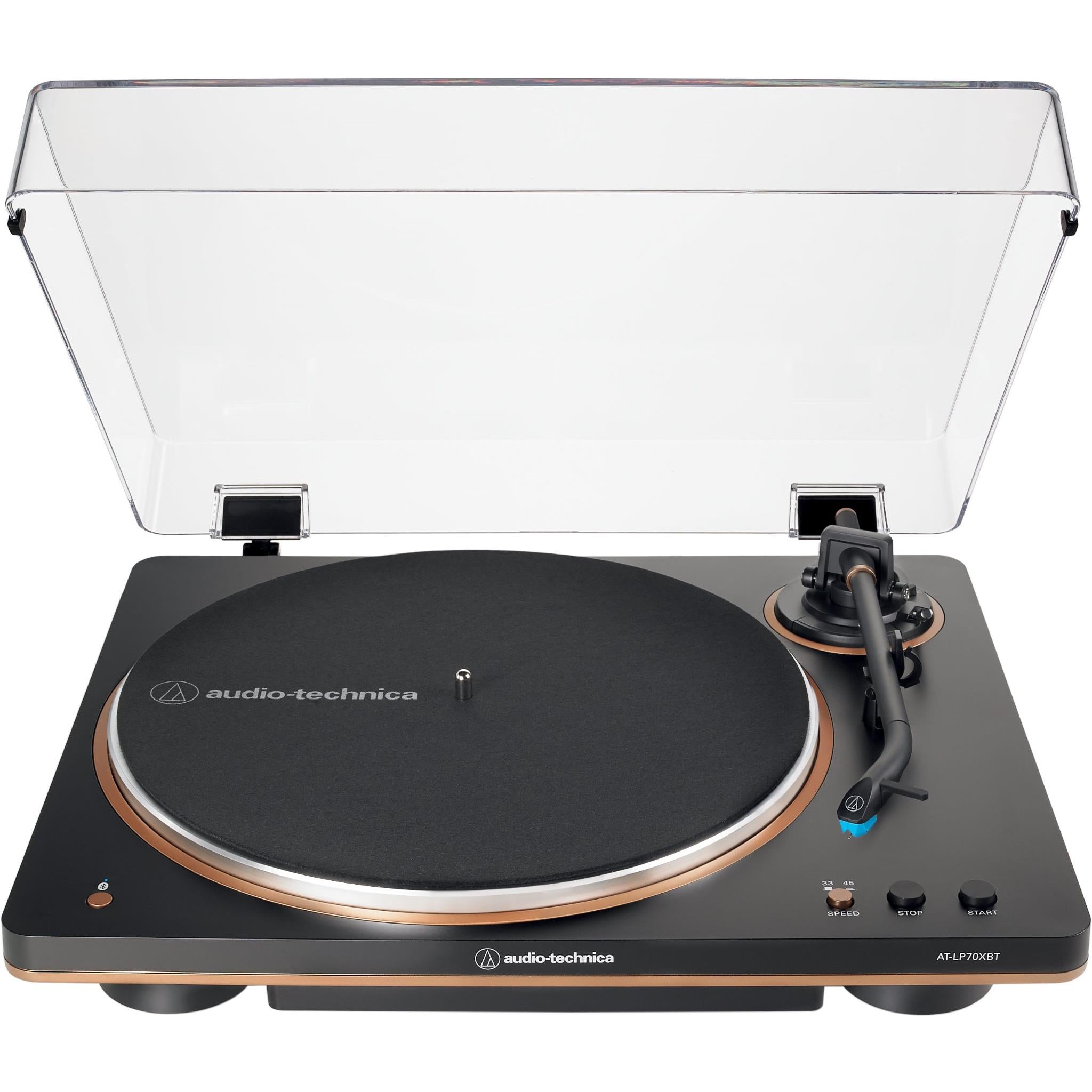 Audio-Technica AT-LP70XBT fully automatic Bluetooth turntable in black and bronze - Turntables at Tech Supply Shed NZ