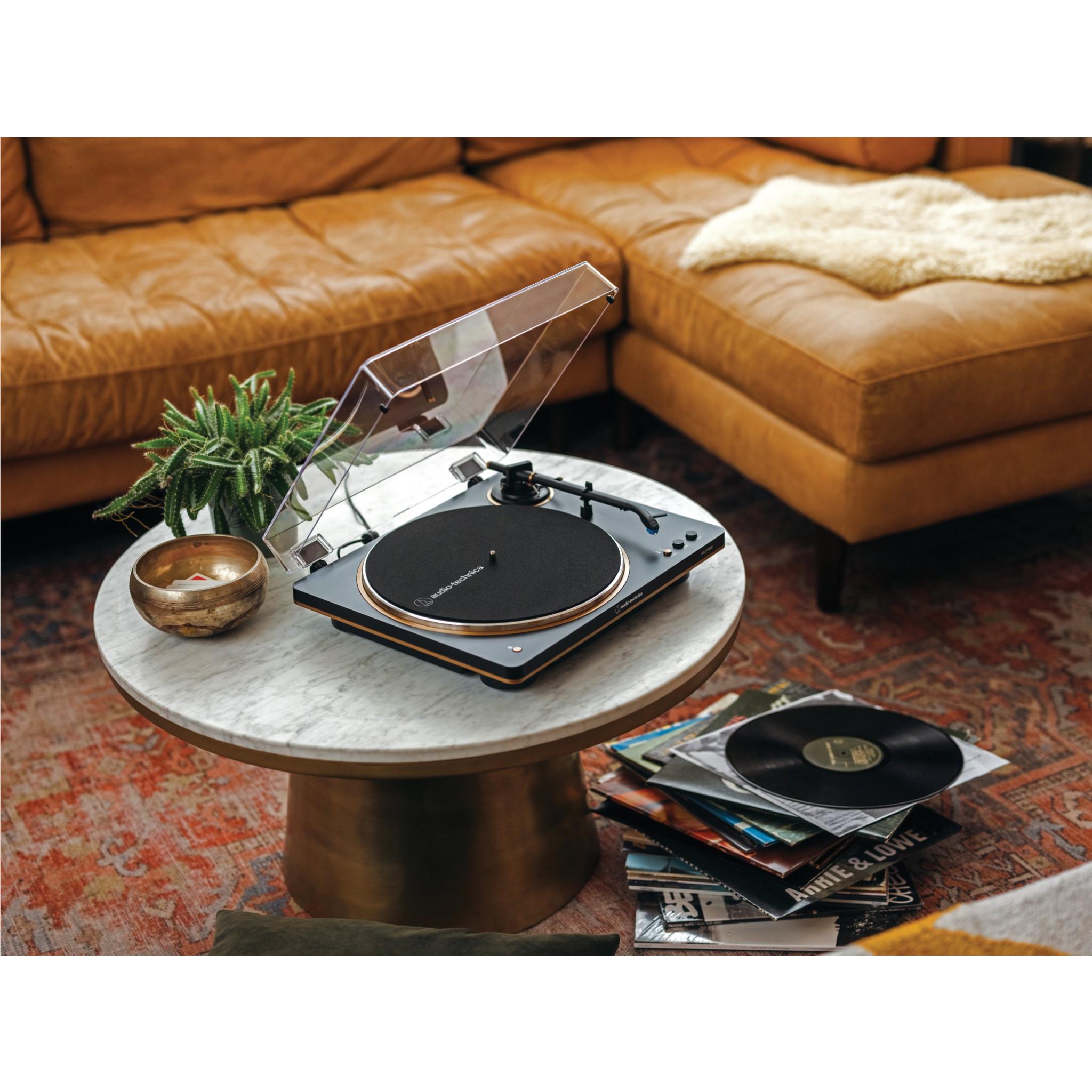 Audio-Technica AT-LP70XBT fully automatic Bluetooth turntable in black and bronze, image 6 - Turntables at Tech Supply Shed NZ