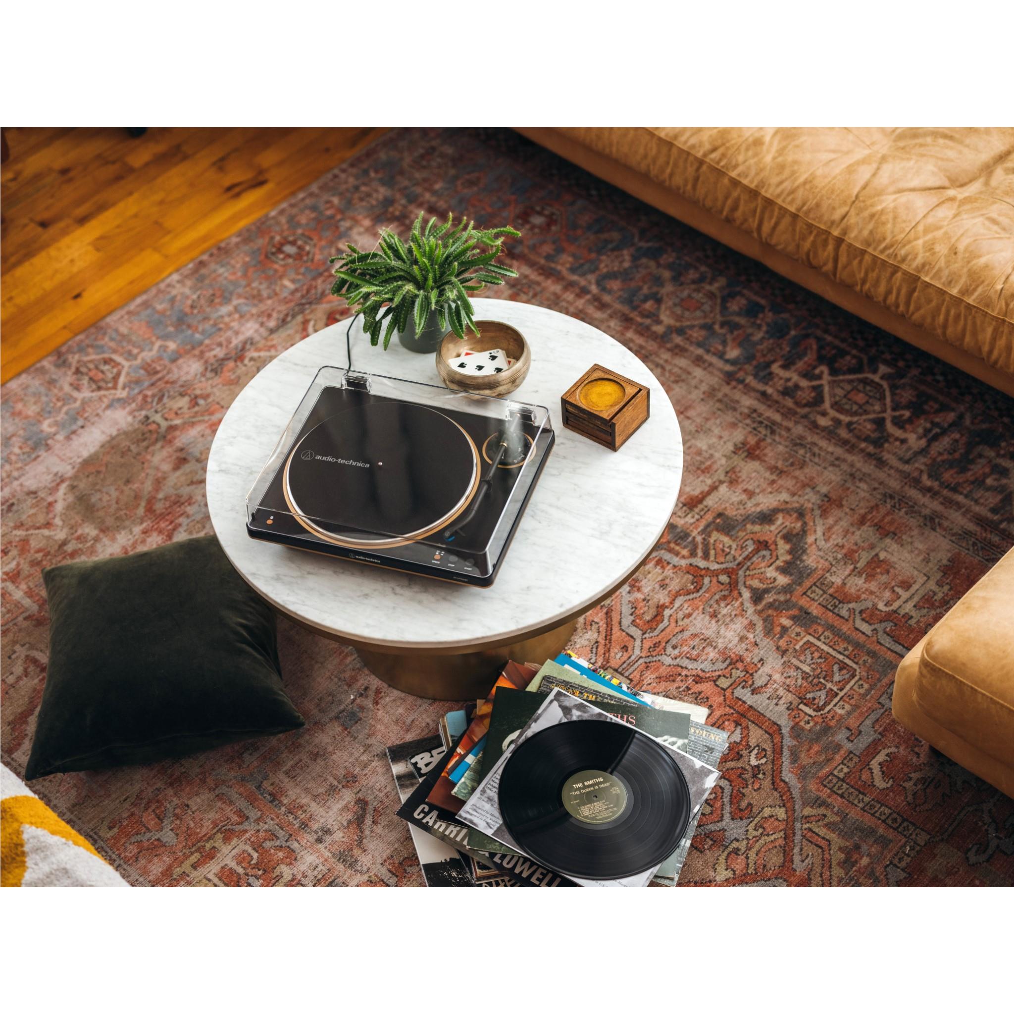Audio-Technica AT-LP70XBT fully automatic Bluetooth turntable in black and bronze, image 7 - Turntables at Tech Supply Shed NZ