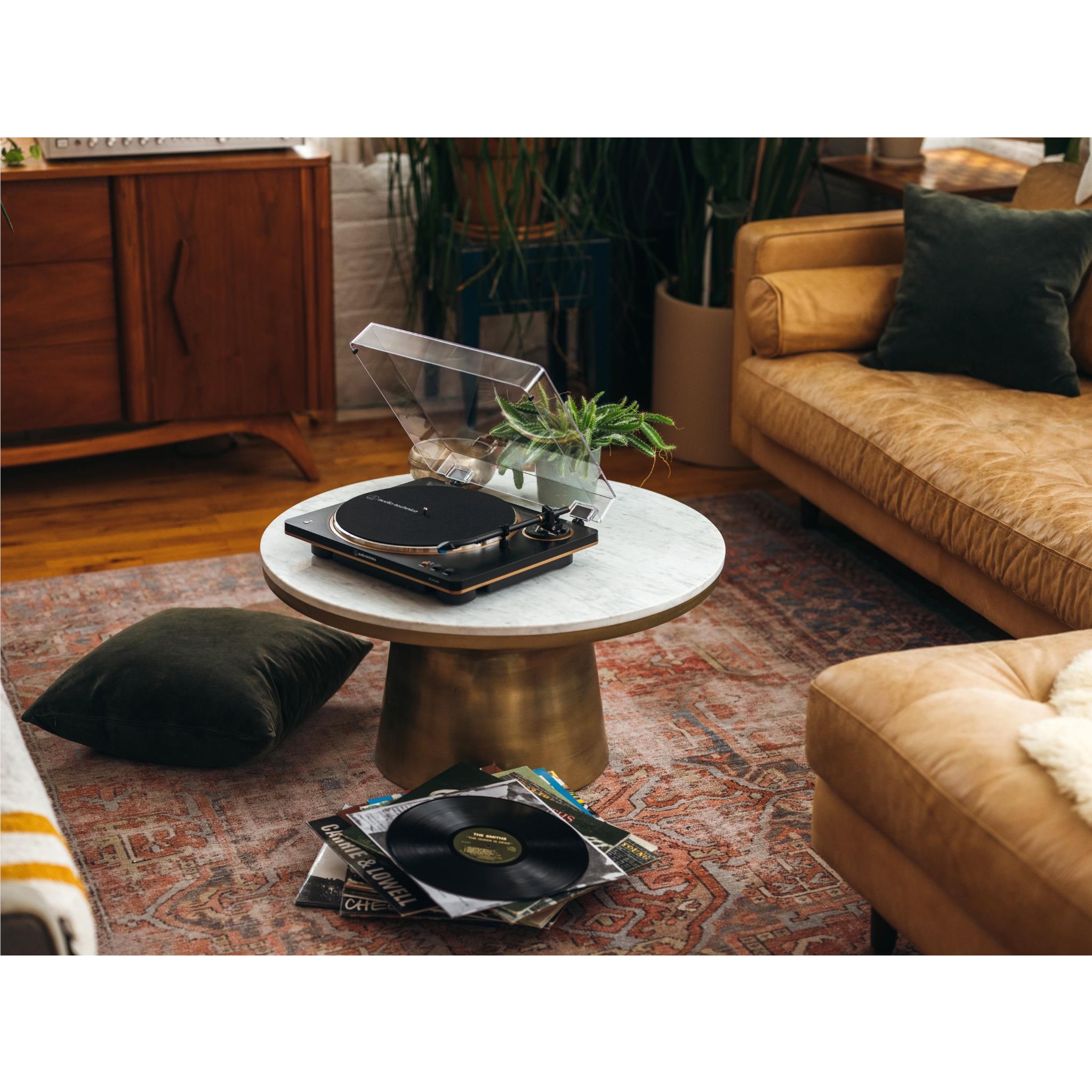 Audio-Technica AT-LP70XBT fully automatic Bluetooth turntable in black and bronze, image 10 - Turntables at Tech Supply Shed NZ