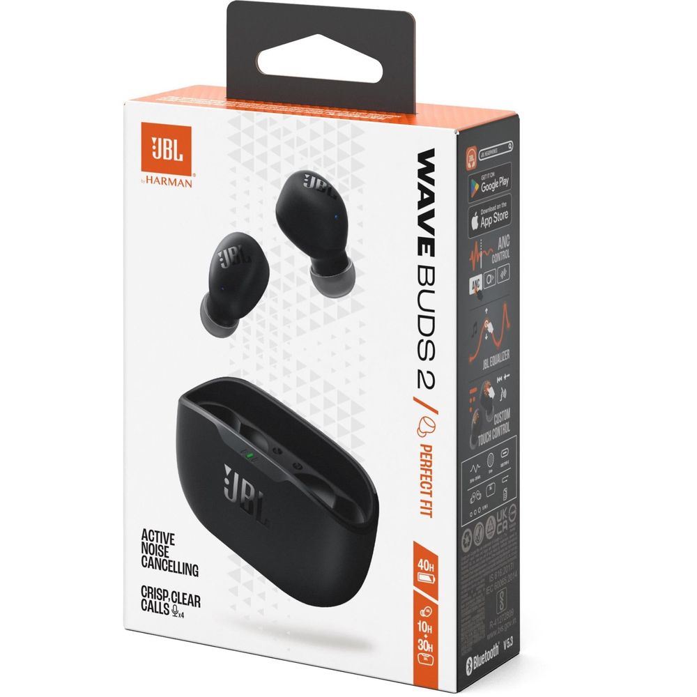 JBL Wave Buds 2 Noise Cancelling Earbuds (Black)